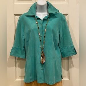 Vintage long chain necklace with decorative rocks